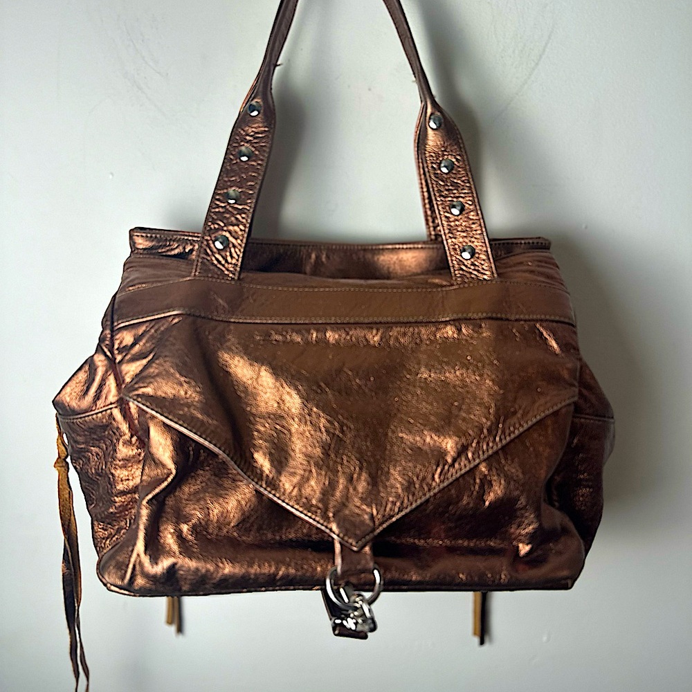 Botkier Bronze Metallic “Trigger” Leather Shoulde… - image 1